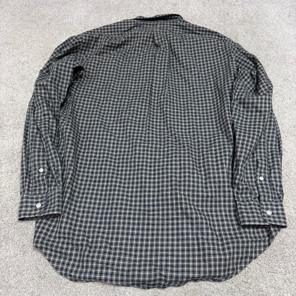 Ralph Lauren Button Down Shirt Classic Fit Blue Plaid Long Sleeve Men’s Medium - Picture 9 of 10